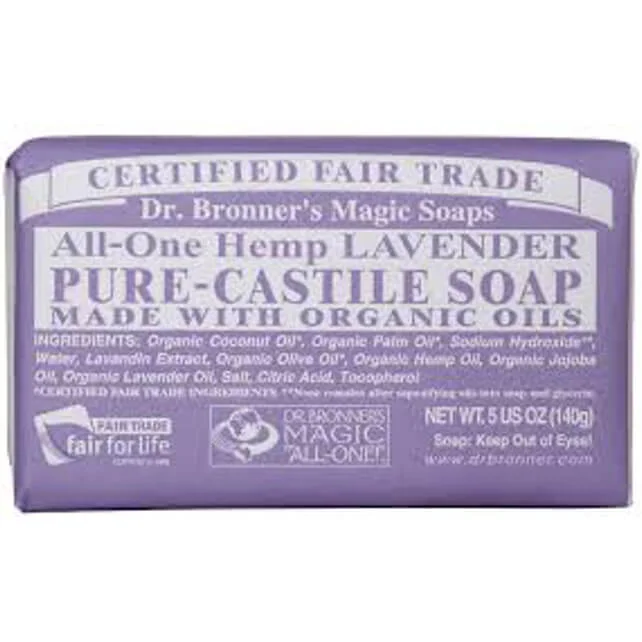 Dr. Bronner Lavender Bar Soap Image 1
